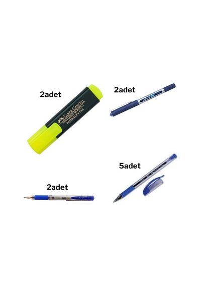 Faber Castell ve Uni Ball Ofis Kalem Seti