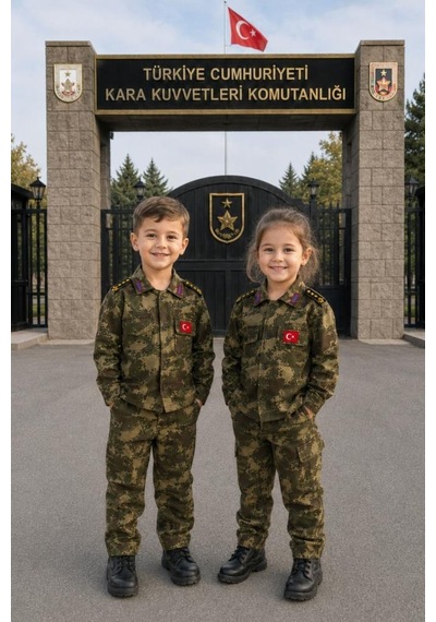 Single Sword Sword Çocuk Asker Kıyafeti Single Tsk