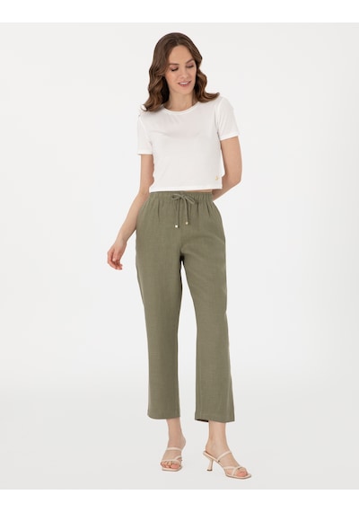 Pierre Cardin Kadın Haki Pantolon Kanvas-chino 50301256-vr027 Haki