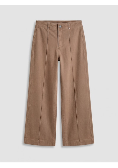 Lcw Modest Bej Yüksek Bel Wideleg Kadın Jean Pantolon