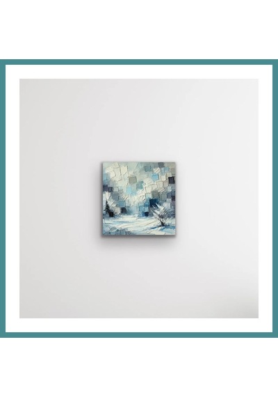 Trendexa Kış Mevsimi Kanvas Tablo 60x60cm Mac Çok Renkli
