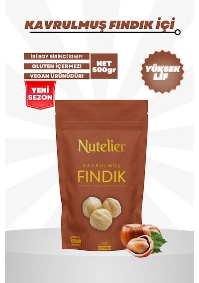 Nutelier Çifte Kavrulmuş Fındık 500 G