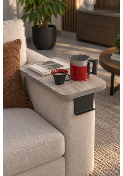 Sulorahome Gri C Sehpa Yan Sehpa 35x20 Cm