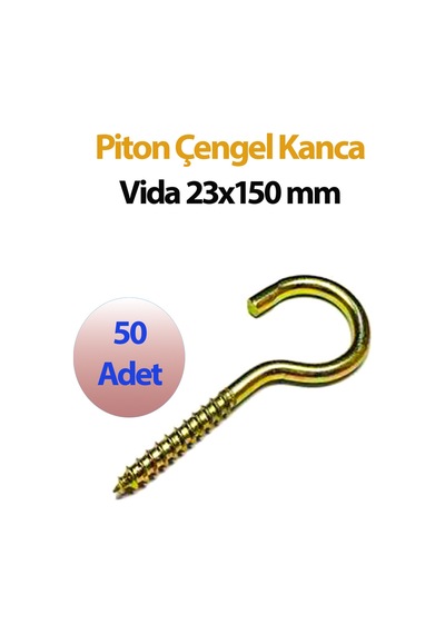 Açık Piton, Kanca, Çengel 23x150 50 Adet Diğer