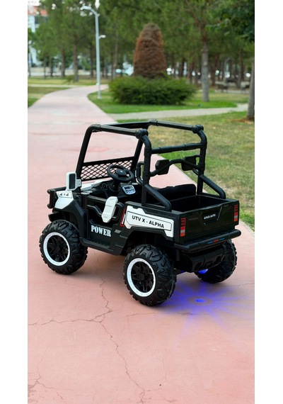 Utv X Alpha 24 Volt 4 Çekerli 800 Watt Akülü Araba Eva Teker Beyaz