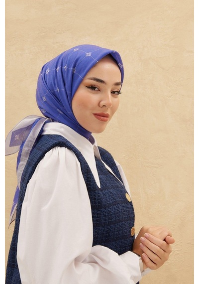 Silk Home Olinda Eşarp - Saks Gri - Saks Gri