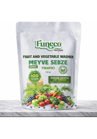 Meyve & Sebze Yıkayıcı 350 G Bitki Ve Mineral Bazlı Doğal Temizleyici Toz Vegan, Food Grade, 100 Kullanımlık 0