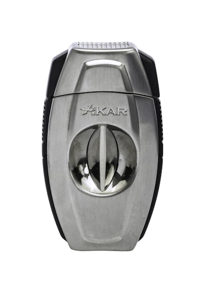 Xikar Flip Dual Gümüş V & Düz Puro Makası Kesici - Tr9307