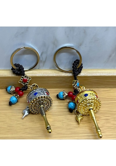 Metal Feng Shui Şans Çarkı Anahtarlık Alk4455 Altın