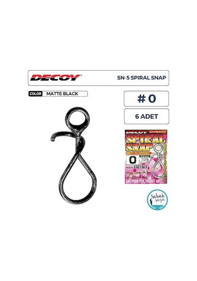 Decoy Sn-5 Spiral Snap Klips 0 10lb 6 Adet