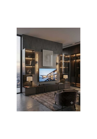 Bubblelight Large 51 Cm Modern Tasarım Led Aplik - Duvar Lambası - Gümüş - Elektrikli - Günışığı Platin Gümüş Elektrikli
