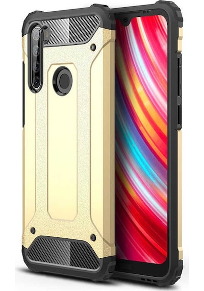 Noktaks - Xiaomi Uyumlu Xiaomi Redmi Note 8t - Kılıf Çift Katman Zırh Tank Crash Military Kapak - Siyah T10939 Siyah