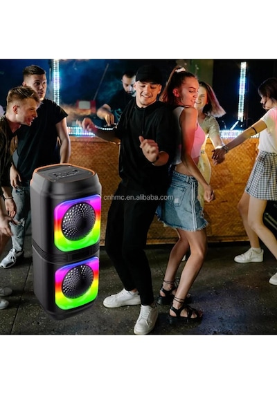 Box Işıklı Bluetooth Hoparlör Ses Bombası Mikrofonlu Karaoke Yüksek Ses Yeni Rgb 10watt