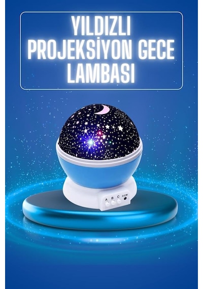 Yıldızlı Gece Lambası Mor Projeksiyon Görünümlü Masa Lambası Renk Değiştirebilen Çok Renkli 98050407
