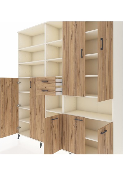 Hyperion Dolap 17 Raflı 2 Çekmeceli 7 Kapaklı 220x44x243 Aytaşı-çam/çam Çok Renkli Hyperion Dolap 17 Raflı 2 Çekmeceli 7 Kapaklı 220x44x243 Aytaşı-çam/çam Çok Renkli