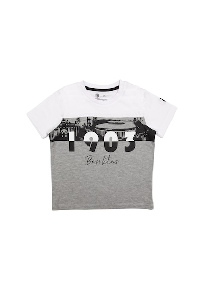Galatasaray Beşiktaş Çocuk T-shirt Beyaz - Gri