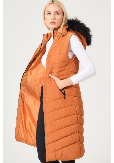 Dewberry Bayan Yelek Z6752 Taba