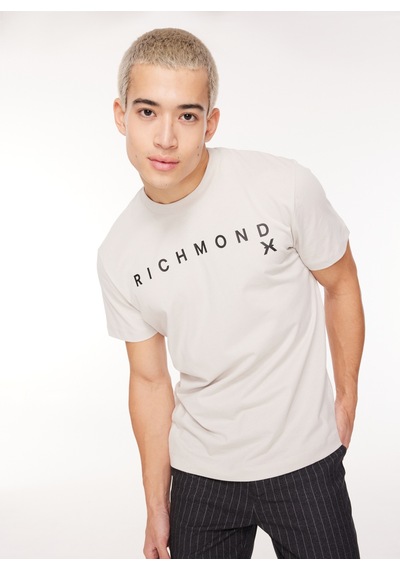 John Richmond Bisiklet Yaka Mavi Erkek T-shirt Uma23082ts
