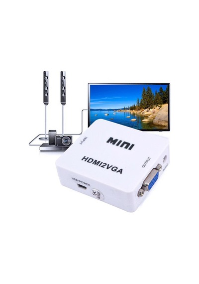 Hdmı To 2 Vga Mini Çevirici Dönüştürücü Hdmı2Vga Adaptör