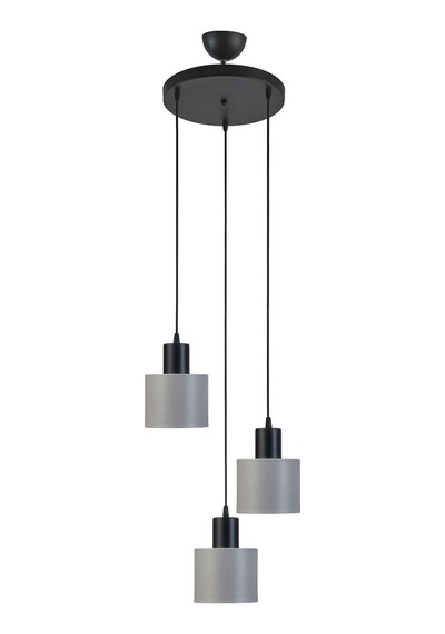 Teddy Özel Tasarım Modern Cafe Mutfak Salon Metal 3 Lü Sarkıt Avize Gri Gri