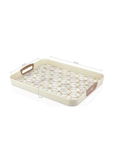 Dikdörtgen Baskılı Tepsi Kumsal 34 X 46 Cm, Kumsal