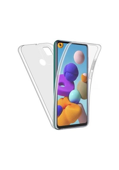 Teknomoda Samsung Uyumlu Galaxy A21S 360 Kilif Seffaf Ön Arka Silikon 470561079