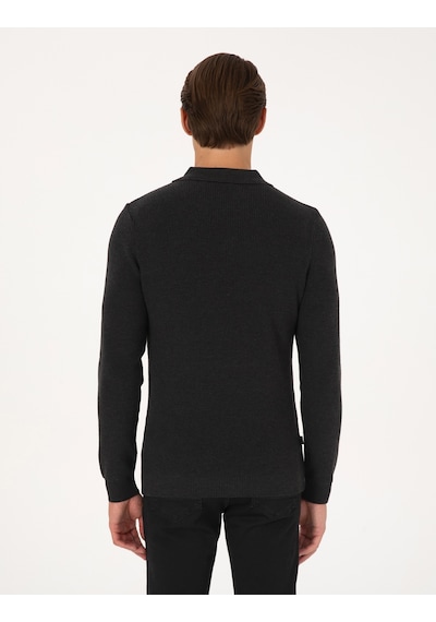 Pierre Cardin Erkek Antrasit Melanj Kazak /triko 50315754-vr081 Antrasit Melanj