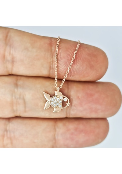 Rose Gümüş Mini Balık Kolye G1566klr2 Altınsepeti