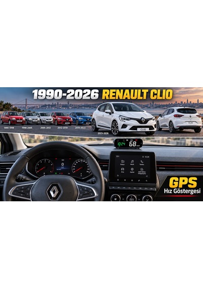 1990-2026 Renault Clio Gps Hız Göstergesi Hud Dijital Hız Saati