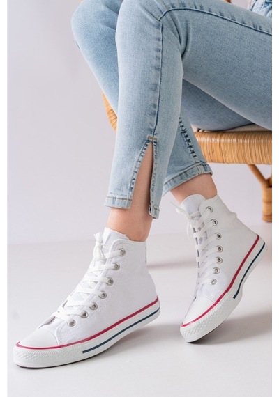 N Moda Unisex Keten Ayakkabı Spor Ayakkabı Günlük Sneakers Uzun Beyaz