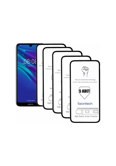 Bzontech Y6 2019 İle Uyumlu Ekran Koruyucu Tam Kaplayan 5li Set