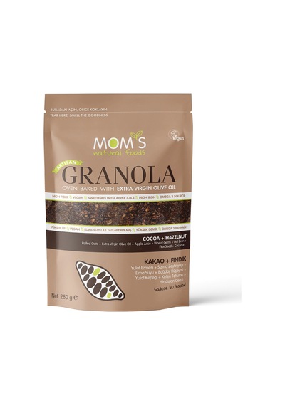 Mom's Kakaolu Fındıklı Granola 280 G - 4 Adet Tarı