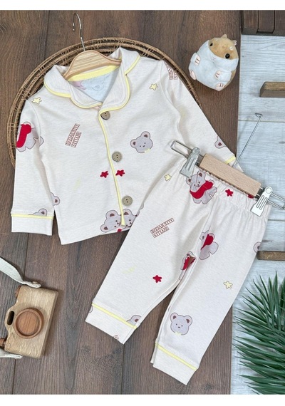 Bebek Ve Çocuk Pijama Takımı 4bb2 Bej