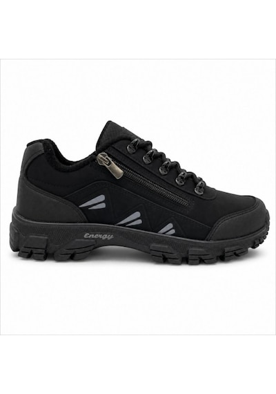 Wanderfull Trekking Siyah Erkek Outdoor Fermuarlı Battal Boy Ayakkabı 45-47