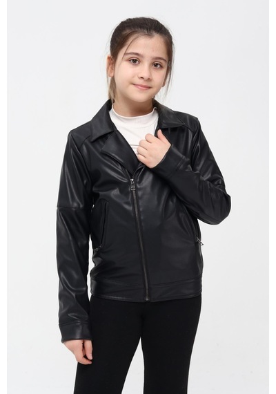 Benitto Kids Benittokids Kız Çocuk Deri Ceket 51262 001