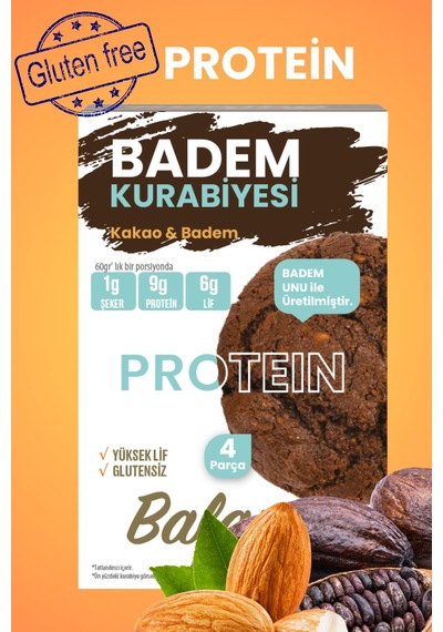 Balanu Proteinli Kakaolu Badem Kurabiyesi 240gr X3 Adet