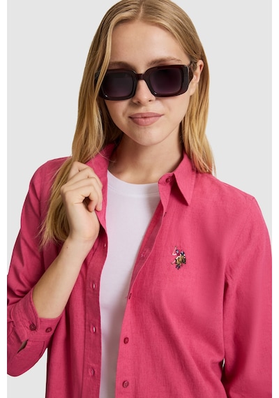 U.S. Polo Assn. U.s. Polo Assn. Kadın Fuşya Gömlek Basic 50320204-vr023 Fusya