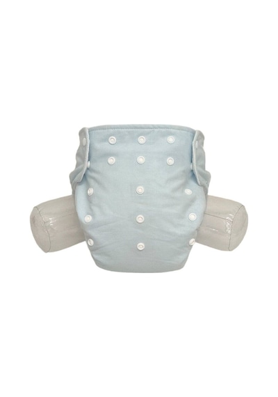 Baby Ybb Yıkanabilir Bebek Bezi Cepli Buz Mavisi Çıt Çıtlı 8kg-18kg Standart