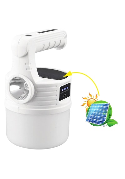 Led Güneş Enerjili Kamp Lambası 2000 Lümen Süper Parlak, 5 Aydınlatma Modlu,usb İle Şarj Edilebilir
