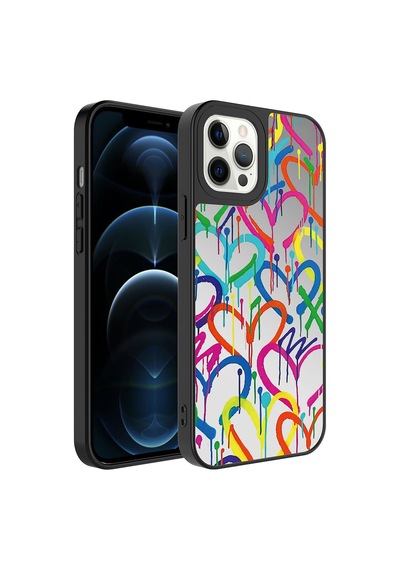Apple Uyumlu iPhone 12 Pro Kılıf Aynalı Desenli Kamera Korumalı Parlak Zore Mirror Kapak
