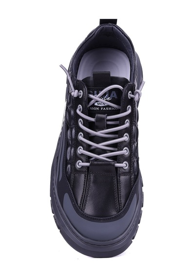 Guja - Hakiki Deri - Tekstil Air Taban Siyah Renk Erkek Sneaker - 900-563-1468