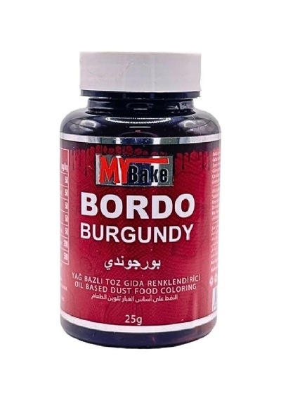 Yağ Bazlı Toz Boya My Bake 25 Gr Bordo