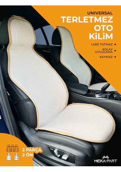 Meka Part Oto Koltuk Koruyucu Kılıf Krem Universal 2 Parça