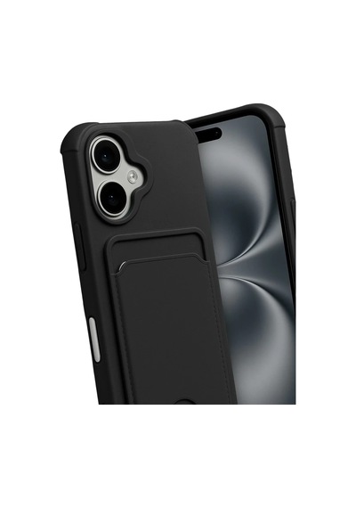 Mey İthalat Apple iPhone Uyumlu. 17 Kelvin Kartvizitli Silikon - Siyah