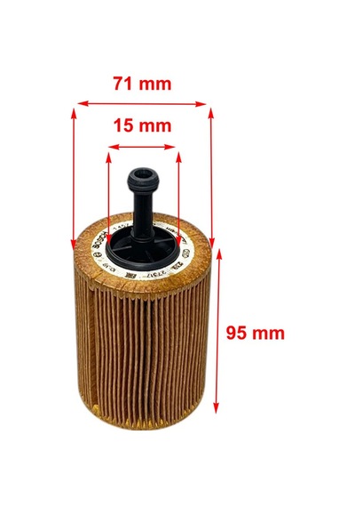 Bosch Mitsubishi Lancer 2.0 D 103 Kw, 2007-2017 Çüklü Tırnaklı Tip Yağ Filtresi