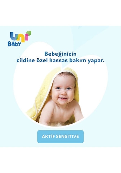 Uni Baby Islak Mendil Aktif Sensitive 3X52 Adet