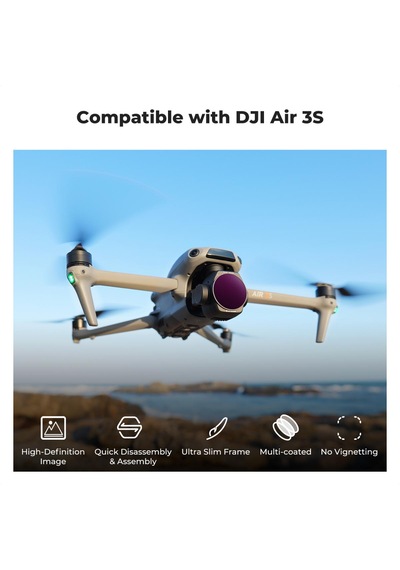 K&f Concept Djı Air 3s İçin Nd/pl 4'lü Set / Nd8/pl + Nd16/pl + Nd32/pl + Nd64/pl