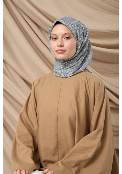 Silk Home Soft Eşarp 73093-27 Beyaz, Gümüş, Gri, Füme
