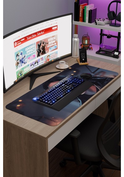 Witcher 3 Kaymaz Dikişli Kauçuk Oyuncu Mousepad V3 - 90x40 Xxl Gaming Mouse Pad Fare Altlığı