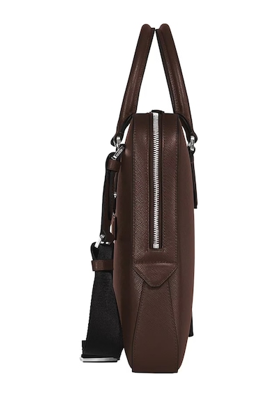 Montblanc Sartorial Deri İnce Evrak Çantası 222921 Kahverengi
